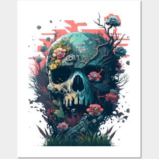 Skull Overgrowth Posters and Art